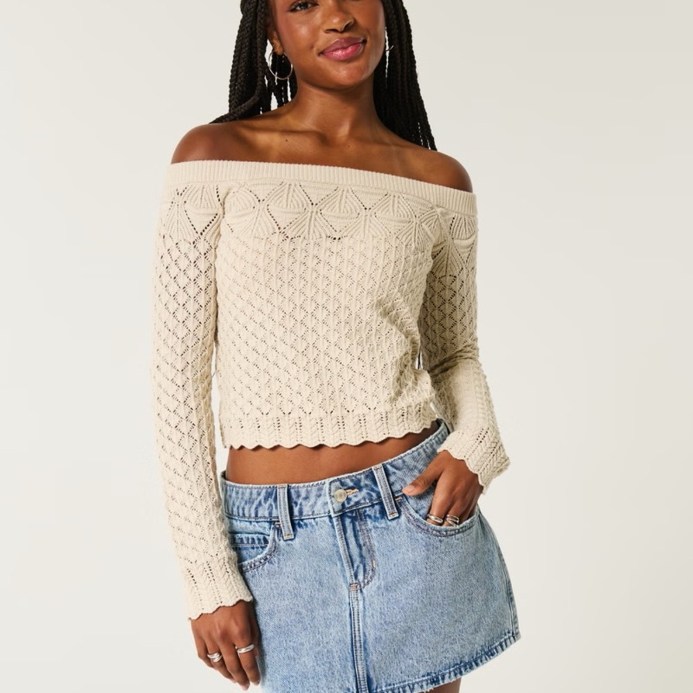 Hollister Off Shoulder Knit Top